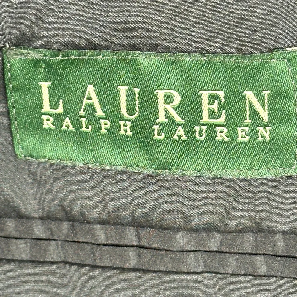 Lauren Ralph Lauren 48L Wool Blazer Mens Black Pinstripe Sport Coat Long Jacket